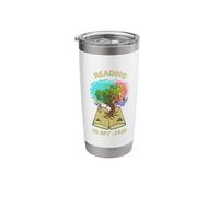 Reading is My Jam Tree of Life Bookaholic Bibliophile Stainless Steel Insulated Tumbler