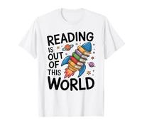 Reading is Out of This World Book Rocket Space Teacher T-Shirt
