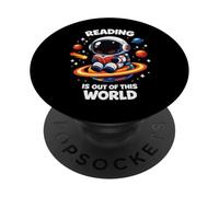 Reading Is Out Of This World Space Astronaut Book PopSockets Adhesive PopGrip