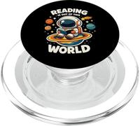 Reading Is Out Of This World Space Astronaut Book PopSockets PopGrip for MagSafe