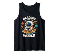 Reading is Out of This World Space Astronaut Book Tank Top