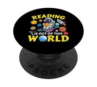 Reading Is Out Of This World Space Book Lover PopSockets Adhesive PopGrip