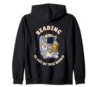 Reading Is Out Of This World Space Book Quote Zip Hoodie