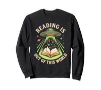 Reading Is Out Of This World UFO Alien Space Book Meme Sweatshirt
