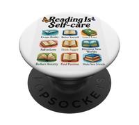 Reading Is Self Care Escape Reality Think Bigger PopSockets Adhesive PopGrip