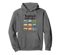 Reading Is Self Care Escape Reality Think Bigger Pullover Hoodie