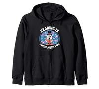 Reading Is Snow Much Fun Snowflake Book Lovers Winter Theme Zip Hoodie