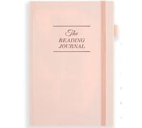 Reading Journal A5- Book Log for 75 Reviews & Progress Tracking - Gift for Book Lovers -Rose Gold