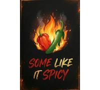 Reading Journal for Women: Some Like It Spicy: Book Log for Teens and Adults, Reading Tracking Pages with Easy Coloring Designs