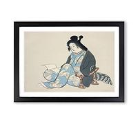 Reading Lady by Kamisaka Sekka Framed Print | A2 Black Framed Wall Art | Ready to Hang | Modern Nature Picture | Living Room Bedroom Lounge Office