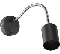 Reading Lamp/Wall Light WAIKA, Gooseneck, Switch, Black Matt, 1X GU10 Max. 60W
