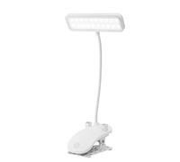 Reading Light 30 LED Clip On For Bed Headboard Book In Desk Lamp Battery Operated USB Rechargeable With Clamp Sphere (White, One Size)