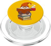 Reading Lover Book Graphic Funny Gnome PopSockets PopGrip for MagSafe