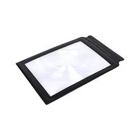 Reading Magnifier, A4 Full Page 3X Magnifier Sheet Large Magnifying Glass Book Reading Aid PVC Lens with Black Frame for Reading Books, Magnifiers