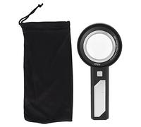 Reading Magnifier with Dual Lens and LED Light, Ergonomic Handheld Pocket Loupe Magnifier for Reading Jewelry Appraisal, Built - in 6 LED Illumination for Clear Viewing