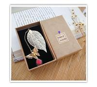 Reading Mark Bookmark， Metal Leaf Immortal Flower Bookmarks Gift for Friends Stationery Read Multicolor(G)