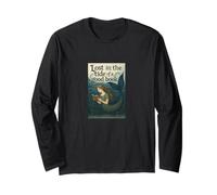 Reading Mermaid Lost in the Tide of a Good Book Ocean Long Sleeve T-Shirt