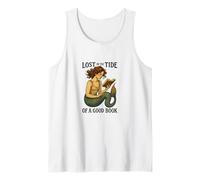 Reading Mermaid Lost in the Tide of a Good Book Ocean Tank Top