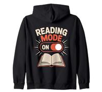 Reading Mode On Book Lover Bibliophile Reading Zip Hoodie