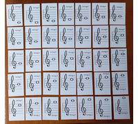 Reading Music Flash Cards Learning Tool Name Note Piano Guitar Practice (59 Guitar Cards)
