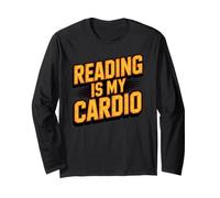 Reading My Cardio Library Literacy Coach Bookwork Dragon Long Sleeve T-Shirt