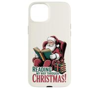 Reading My Way Through Christmas - Book Lover Santa Case for iPhone 15 Plus