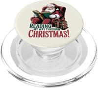 Reading My Way Through Christmas - Book Lover Santa PopSockets PopGrip for MagSafe