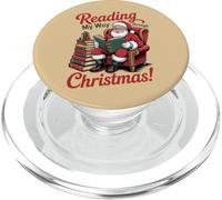 Reading My Way Through Christmas - Book Lover Santa PopSockets PopGrip for MagSafe