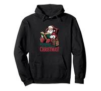 Reading My Way Through Christmas - Book Lover Santa Pullover Hoodie