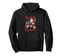 Reading My Way Through Christmas - Book Lover Santa Pullover Hoodie