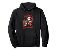 Reading My Way Through Christmas - Book Lover Santa Pullover Hoodie