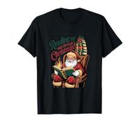 Reading My Way Through Christmas - Book Lover Santa T-Shirt