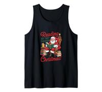 Reading My Way Through Christmas - Book Lover Santa Tank Top