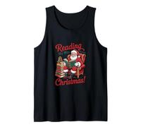 Reading My Way Through Christmas - Book Lover Santa Tank Top