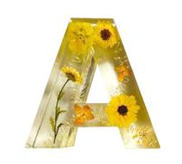 Reading Night Light - Luminous Greeting Sign | Resin Letters with Light | Alphabet with Pressed Flowers and Night Lighting | Decorative LED Letters