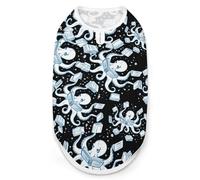 Reading Octopus Tentacles Print Pet Clothes T Shirt Pets Clothing Vests Tee Tops Dogs Costume Coat For Dog Cat M