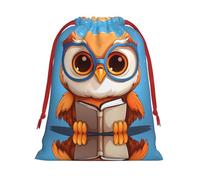 Reading Owl L Patterned Gift Bags - Add a touch of formality to weddings, Christmas, birthdays, and anniversaries - (S - L)