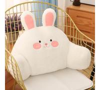 Reading Pillow for Bed - Back Support Pillow with Removable Cover, Lumbar Cushion for Sofa/Home Office/Car Chair, Gaming Back Cushion, Cute Animal Reading Bed Rest & Cuddle Cushions (White Rabbit)