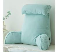 HEATHE Reading Pillow For Bed,Lumbar Support Cushion,Cuddle Cushion,Bed Chair Pillow With Arms,Sofa Waist Pillow,With Round Pillow,Perfect For Sitting,Reading,or Gaming,75×40×50cm