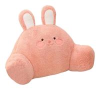 Reading Pillow for Bed, Multifunctional Back Support Pillow for Bed Sofa, Cute Animal Cuddle Cushion, Back Rest Pillow with Removable Cover, Suitable for Home Office Car Use - Pink Rabbit