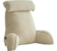 Reading Pillow For Bed Sofa Adult Extra Large,Reading Cushion With Arms Neck Support Detachable Backrest Pillow Washable,for Reading Relaxing Watching TV Games ( Color : Champagne color , Size : 75x40