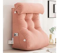Reading Pillow for Headboard - Back Support Wedge Cushion for TV & Gaming - Lumbar Support Pillow for Ultimate Comfort While Reading or Relaxing