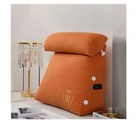 Reading pillow, Lumbar Support Cushion With Removable Cover Sofa Chair Back Supports Pillow Portable Plush Relax Pillow For Arm Back Bed Sofa Pregnant Woman Rest Ergonomic(Dreamy Orange,60 x 45 x 22 c