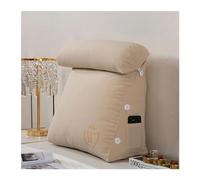 Reading pillow, Lumbar Support Cushion With Removable Cover Sofa Chair Back Supports Pillow Portable Plush Relax Pillow Arm Back Bed Sofa Pregnant Woman Rest Ergonomic(Champagne,60 x 45 x 22 cm)