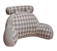 Reading Pillow, Multi-Functional Pillow with Arms, 2 in 1 Waist Support Cushion, Detachable Neck Lumbar Support Cushion for Reading, Playing Games, Watching TV, Birthday Gift (M,Grey)