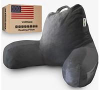 Reading Pillow Sitting Up in Bed Backrest Support Large Adult Back Wedge for Watching TV Bedrest Gerd Heartburn Recovery Snoring Made in The USA 100% Memory Foam w/Removable Washable Cover