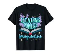 Reading Powers Imagination Books Bookworm Reading Teacher T-Shirt