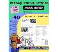 Reading Practice Materials: Color By Comprehension Questions, Second Grade Educational, Animal Themed Nonfiction and Fiction, Grade 3 Learning (Color By Comprehension Workbooks)