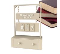 Reading Progress Tracker, Decorative Book Counter Display for Organization, Hangable Book Goal Tracker for Bookshelves, Library, Home, Classroom, Study Room, Teacher, and Bedroom Use