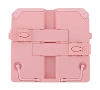 Reading Rack Book Stand Holder Foldable Portable Round Edges ABS Scratch Resistant for School Library Kids Study Desk (Pink)